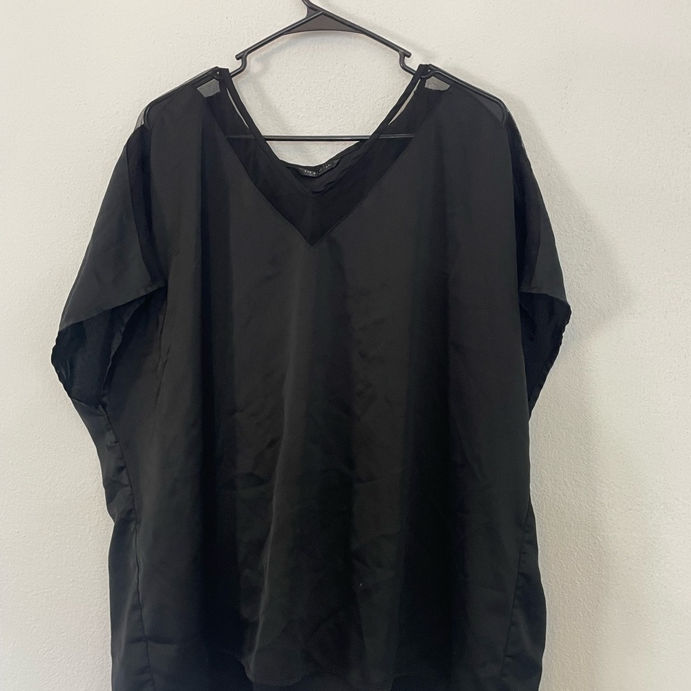 Black V-Neck Men's Shirt